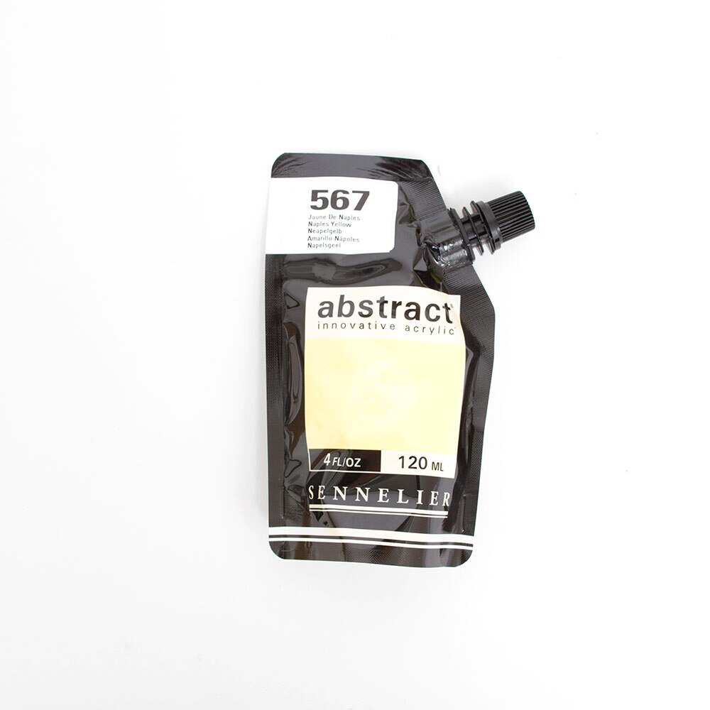 Abstract, Acrylic, Art & School, 120ml, Satin, 242861, Naples Yellow